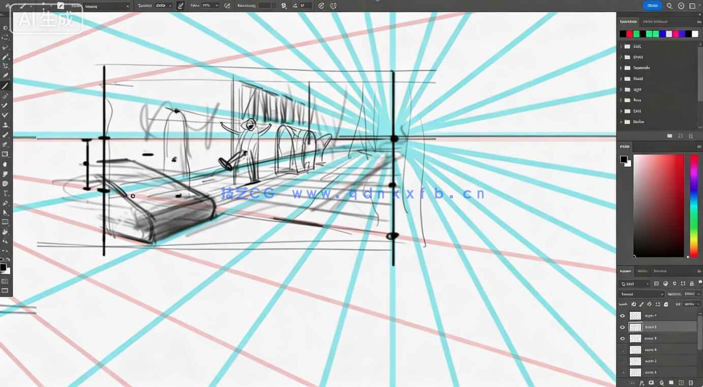 【中文字幕】绘画透视原理核心技术大师班训练视频教程(图8)