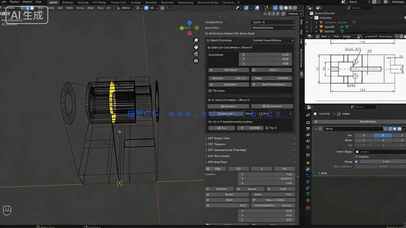 【中文字幕】Blender建筑工程与3D打印精准建模视频教程(图8)