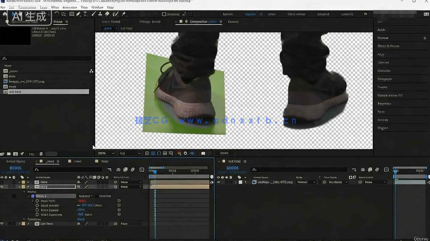 【中文字幕】Blender与AE绿幕实拍素材无缝融合3D场景技术视频教程(图7)