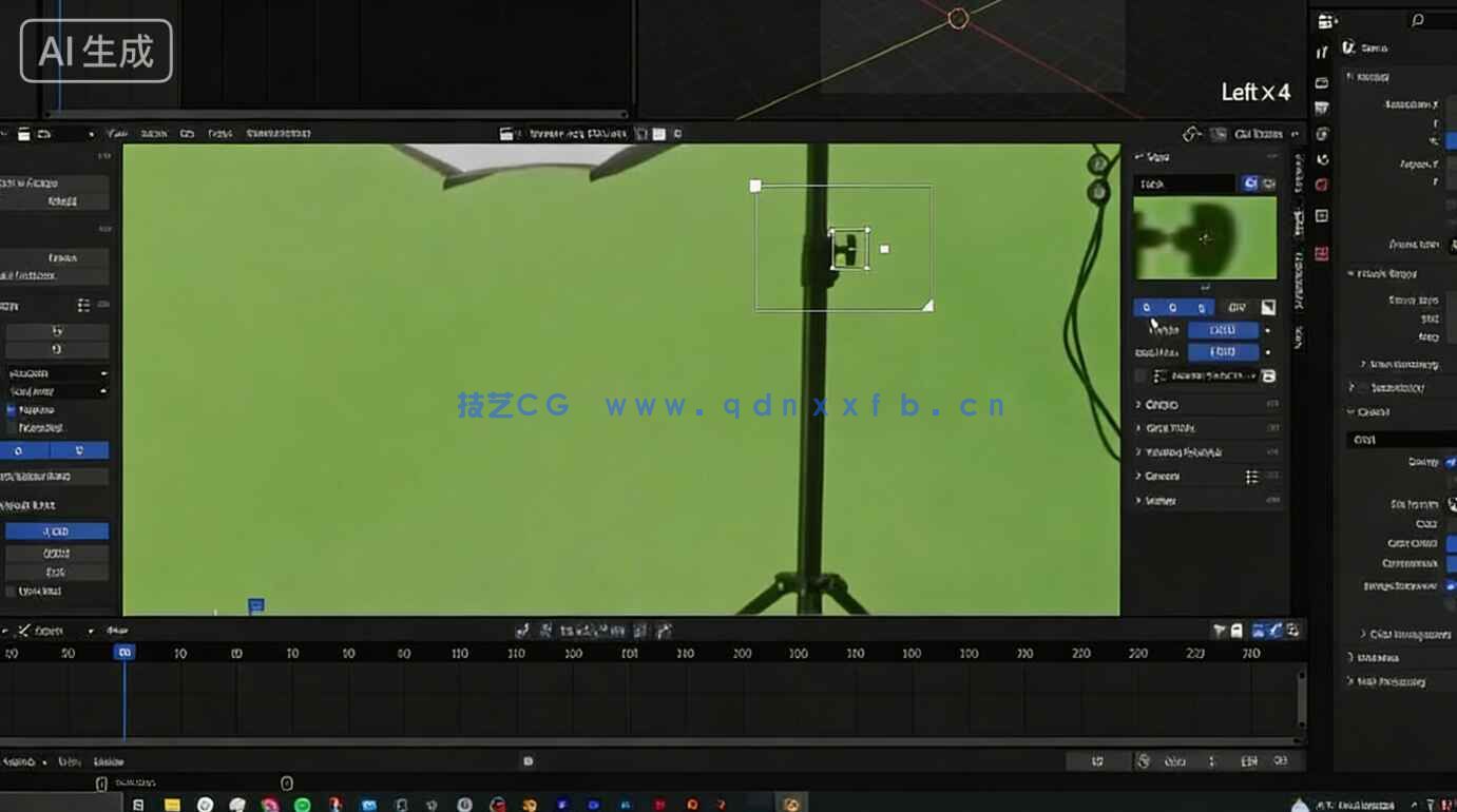【中文字幕】Blender与AE绿幕实拍素材无缝融合3D场景技术视频教程(图6)