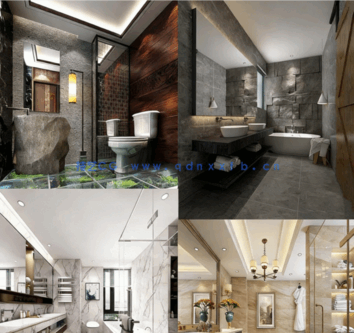 整套模型 147套卫生间模型（3Dmax源文件有材质 有场景 有灯光 ）(图24)