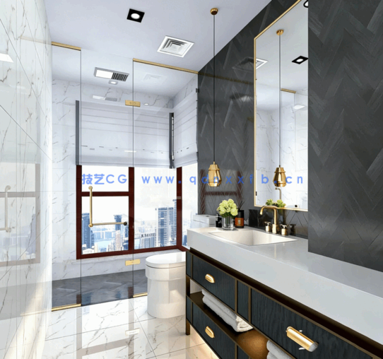 整套模型 147套卫生间模型（3Dmax源文件有材质 有场景 有灯光 ）(图3)