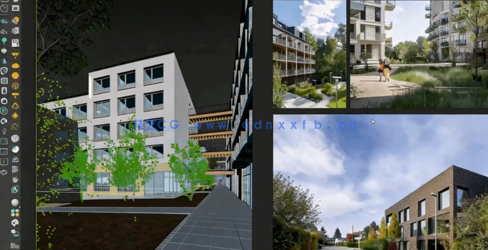 3dsMax与Corona 9逼真建筑外部场景照明技术视频教程(图2)