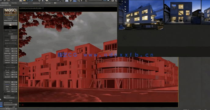 3dsMax与Corona 9逼真建筑外部场景照明技术视频教程(图6)
