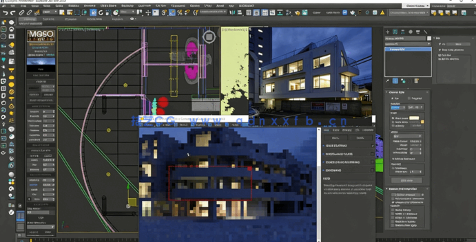 3dsMax与Corona 9逼真建筑外部场景照明技术视频教程(图7)