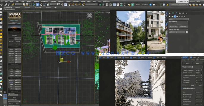 3dsMax与Corona 9逼真建筑外部场景照明技术视频教程(图8)