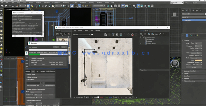 【中文字幕】3dsMax室内设计浴室项目设计训练视频教程(图5)
