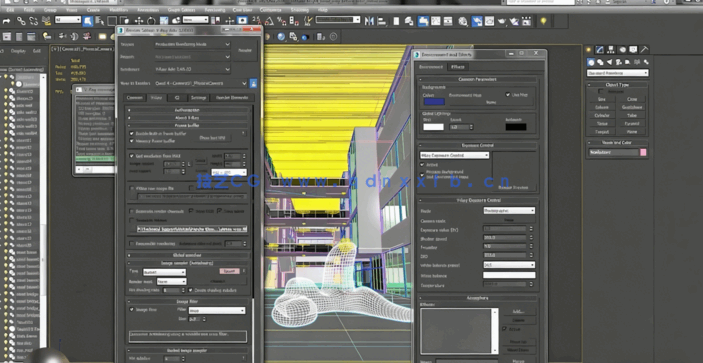 【中文字幕】3dsMax和Vray逼真建筑灯光照明技术训练视频教程(图3)