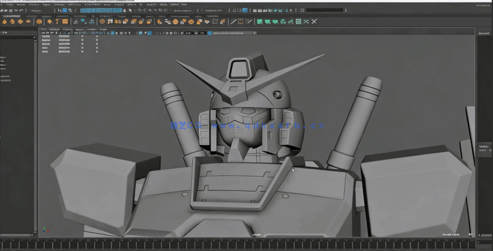 Maya高达机器人建模完整制作流程视频教程(图6)