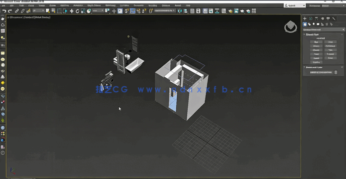 3dsMax室内设计浴室项目设计训练视频教程(图3)