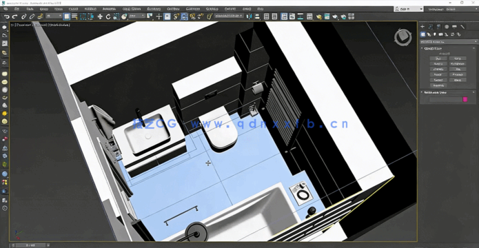 3dsMax室内设计浴室项目设计训练视频教程(图4)