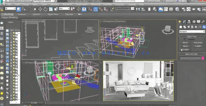 3dsmax与V-Ray室内渲染技术综合训练视频教程(图4)