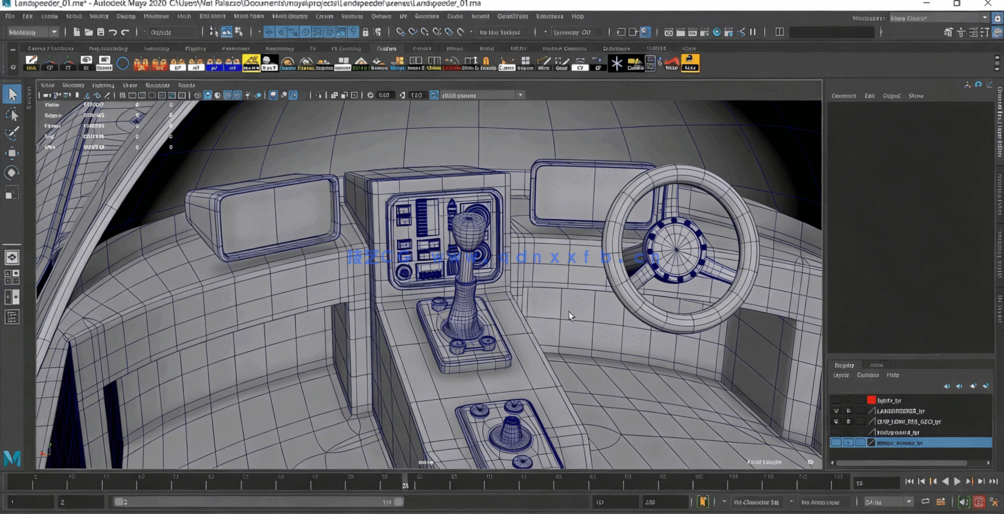 Maya星球大战科幻飞船建模制作完整流程视频教程(图3)