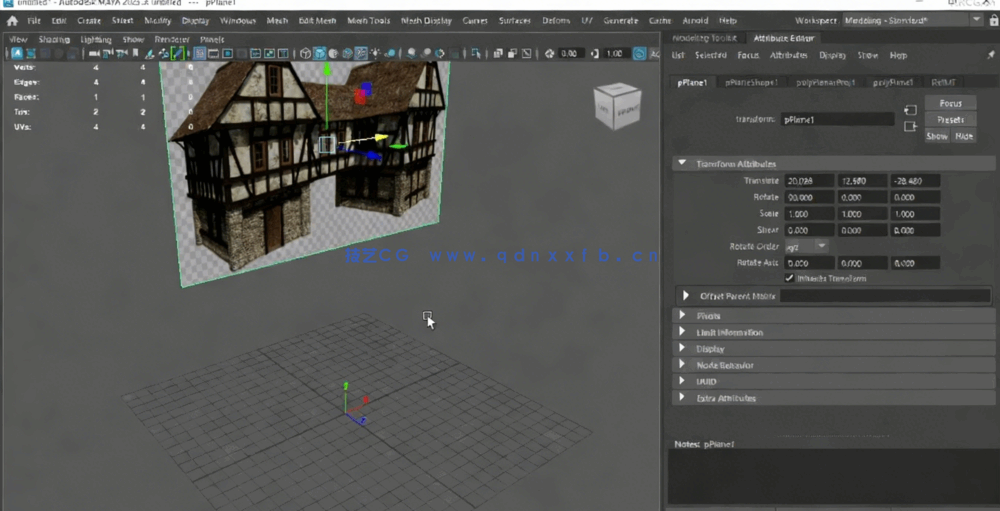 Maya中世纪房屋建筑建模实例训练视频教程(图2)
