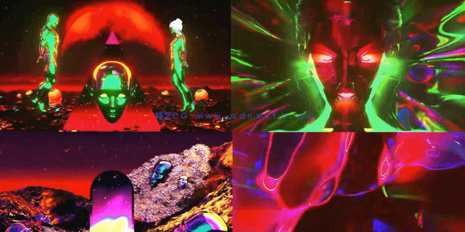  C4D与Octane制作3D色度虹彩风格动画视频教程(图3)