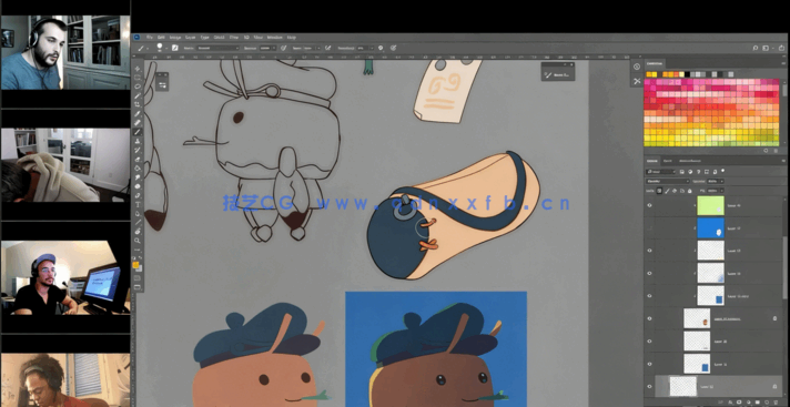 C4D与PS概念艺术2D3D世界观融合设计视频教程(图2)