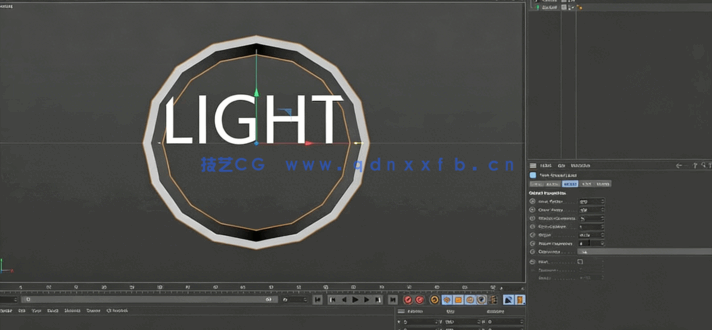 C4D彩虹灯光特效实例制作训练视频教程 (图4)