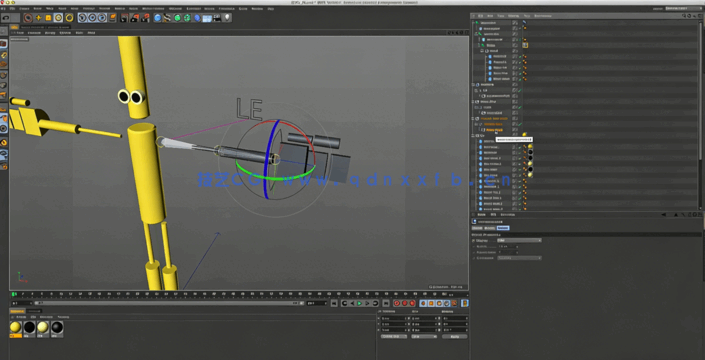 GSG灰猩猩C4D角色复杂骨骼动画实例训练视频教程 (图2)