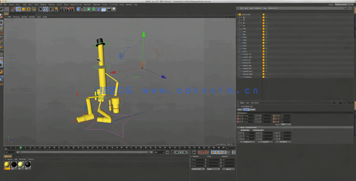 GSG灰猩猩C4D角色复杂骨骼动画实例训练视频教程 (图3)