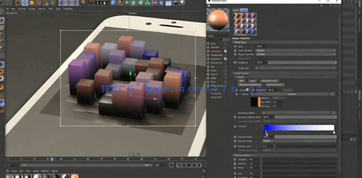 C4D克隆形状转换实例制作视频教程(图4) C4D克隆形状转换实例制作视频教程(图4)