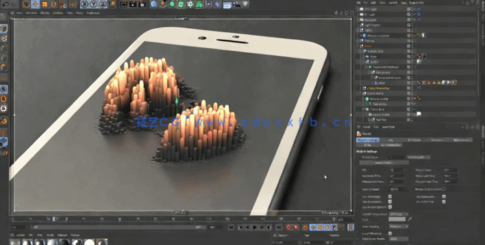 C4D克隆形状转换实例制作视频教程(图5) C4D克隆形状转换实例制作视频教程(图5)