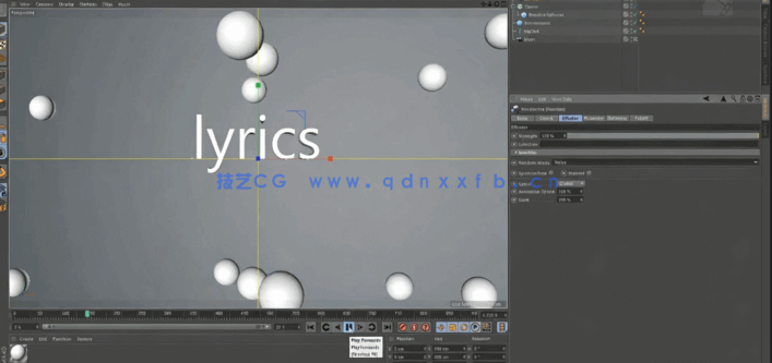 C4D音乐歌词文字MG动画实例制作视频教程 (图2) C4D音乐歌词文字MG动画实例制作视频教程 (图1)
