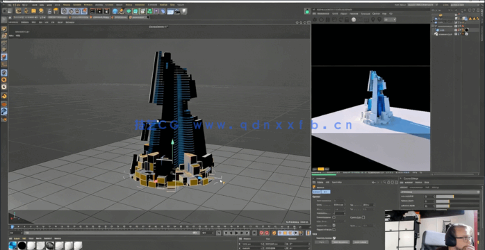 C4D与PS未来科幻城市景观构建工作流程视频教程(图6) C4D与PS未来科幻城市景观构建工作流程视频教程(图6)