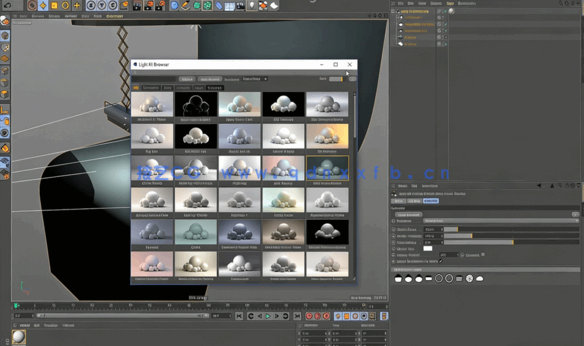 C4D中Light Kit Pro灯光照明预设使用技术视频教程(图2) C4D中Light Kit Pro灯光照明预设使用技术视频教程(图2)