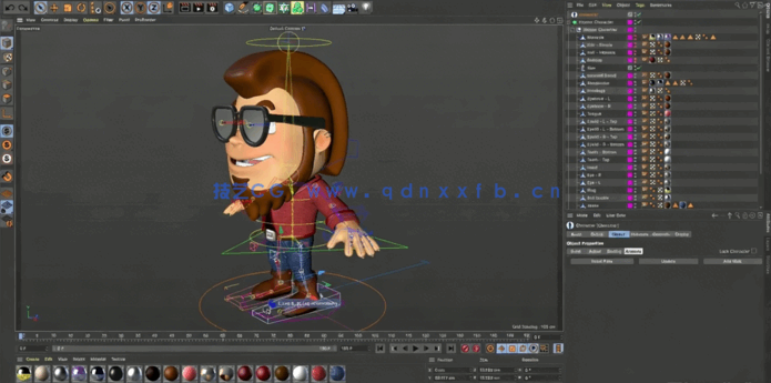 C4D种3D角色绑定动画大师班训练视频教程(图3) C4D种3D角色绑定动画大师班训练视频教程(图3)