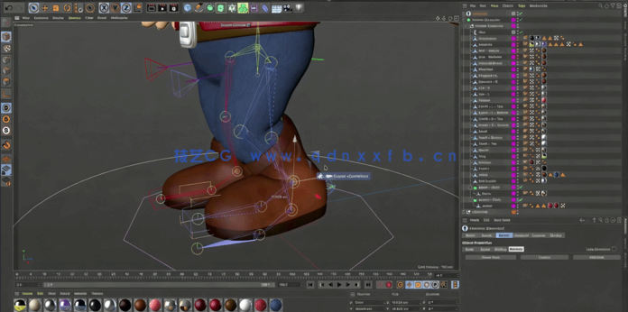 C4D种3D角色绑定动画大师班训练视频教程(图4) C4D种3D角色绑定动画大师班训练视频教程(图4)