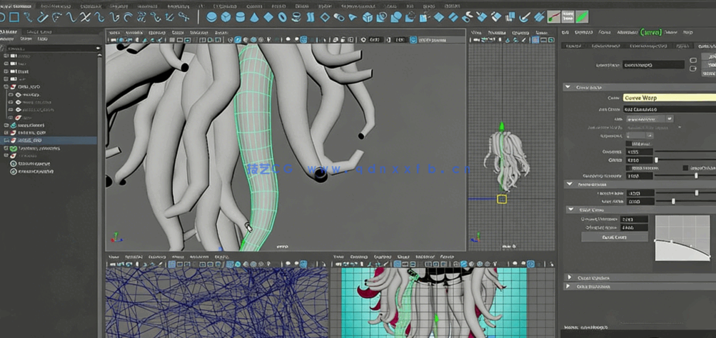 Maya和Xgen可爱娃娃毛发制作完整流程视频教程(图3)