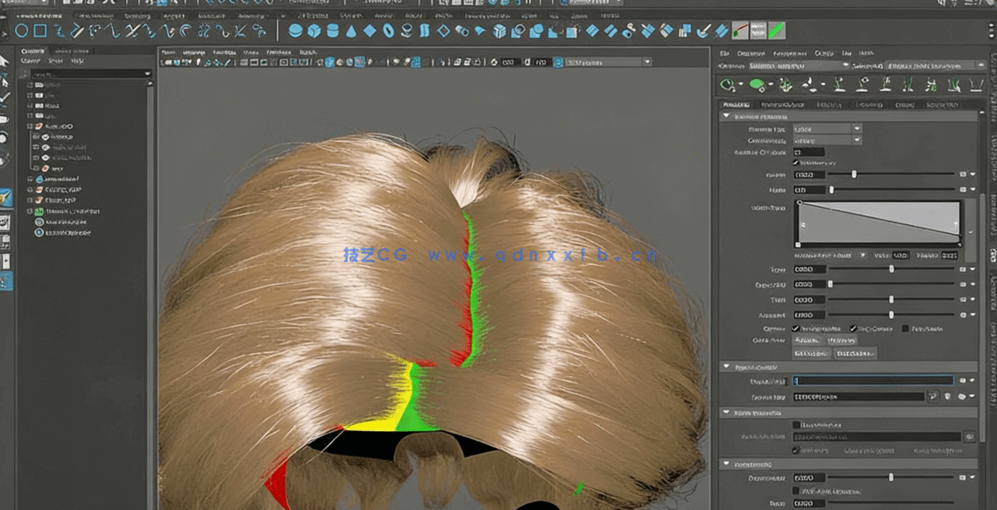 Maya和Xgen可爱娃娃毛发制作完整流程视频教程(图5)