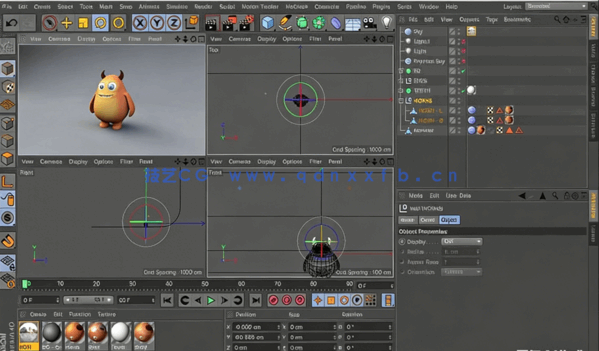 C4D卡通怪兽完整制作流程视频教程 (图4)