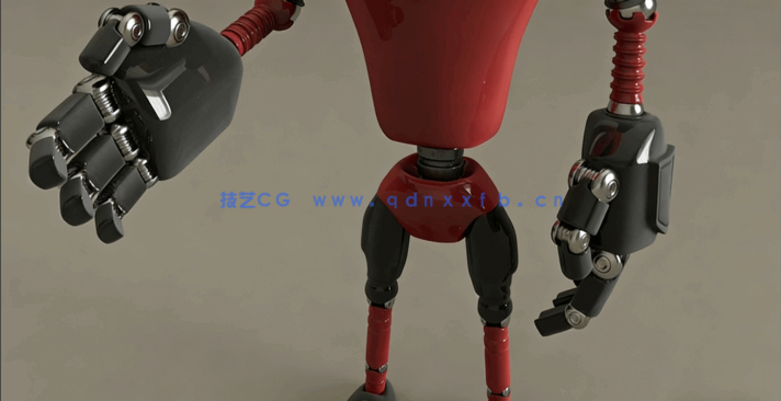 C4D制作3D卡通机器人角色实例训练视频教程(图2) C4D制作3D卡通机器人角色实例训练视频教程(图2)