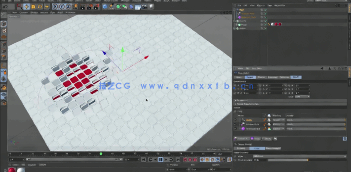 Cinema 4D面板翻转动画实例训练视频教程(图3) Cinema 4D面板翻转动画实例训练视频教程(图3)