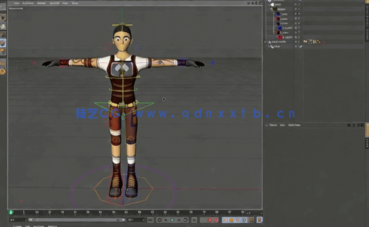 Cinema 4D角色重量变形工具使用技术视频教程(图2)