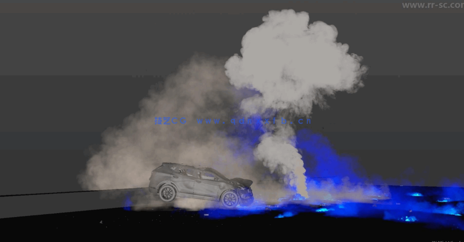 C4D汽车碰撞爆炸特效实例制作视频教程第一季(图4)