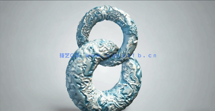 C4D抽象形状元素设计制作视频教程 (图2) C4D抽象形状元素设计制作视频教程 (图2)