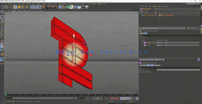 C4D贴图材质顶点映射技术视频教程 (图3) C4D贴图材质顶点映射技术视频教程 (图3)