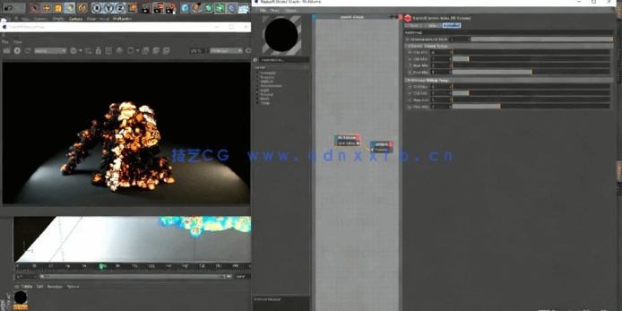 C4D爆炸火焰视觉特效实例制作视频教程(图5)