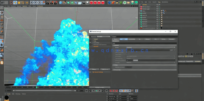 C4D爆炸火焰视觉特效实例制作视频教程(图6)