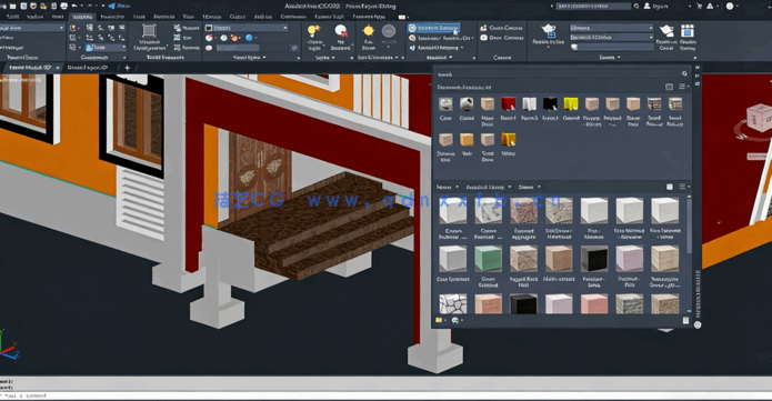 AutoCAD 2D3D智能房屋外观与室内设计训练视频教程(图6) AutoCAD 2D3D智能房屋外观与室内设计训练视频教程(图6)