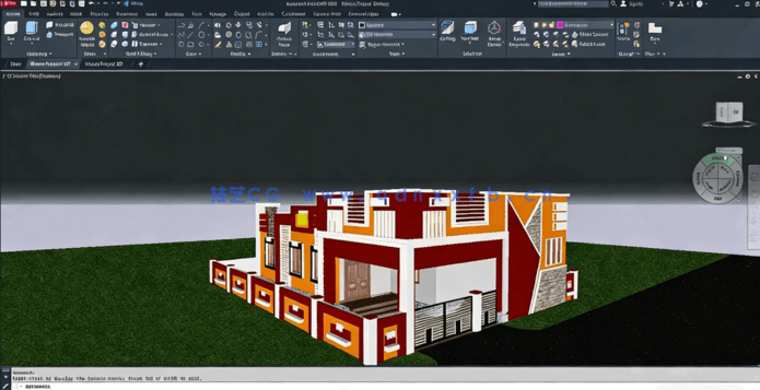 AutoCAD 2D3D智能房屋外观与室内设计训练视频教程(图5) AutoCAD 2D3D智能房屋外观与室内设计训练视频教程(图5)