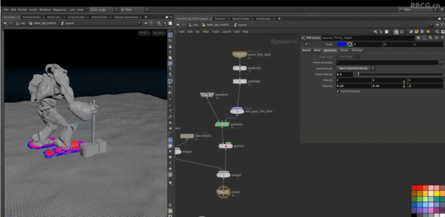  Houdini撞击产生灰尘碎片沙子视效制作视频教程(图2)