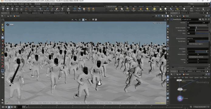 Houdini动态人群模拟核心技术训练视频教程(图5)