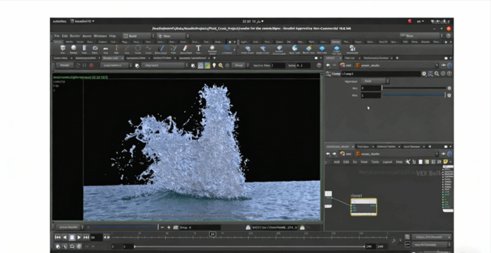 Houdini飞机撞击水面视觉特效制作流程视频教程(图5)