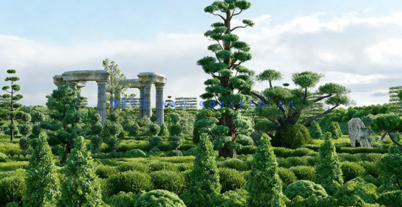 观赏植物和树篱3D模型Globe Plants - Bundle 57 - Ornamental Plants & Hedge 02(图1)