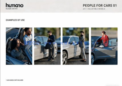 12个姿势3d人物Humano 3D - 2211 - People for cars(图4)