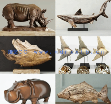 3dsky PRO 动物雕塑3D模型（50个）(图2)