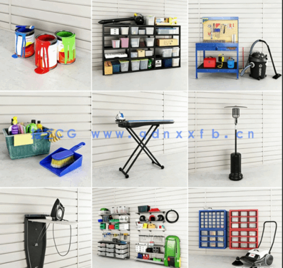 库房花园家用工具3D模型 Evermotion – Archmodels Vol.222(图3)